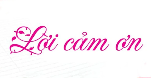 Lời cảm ơn