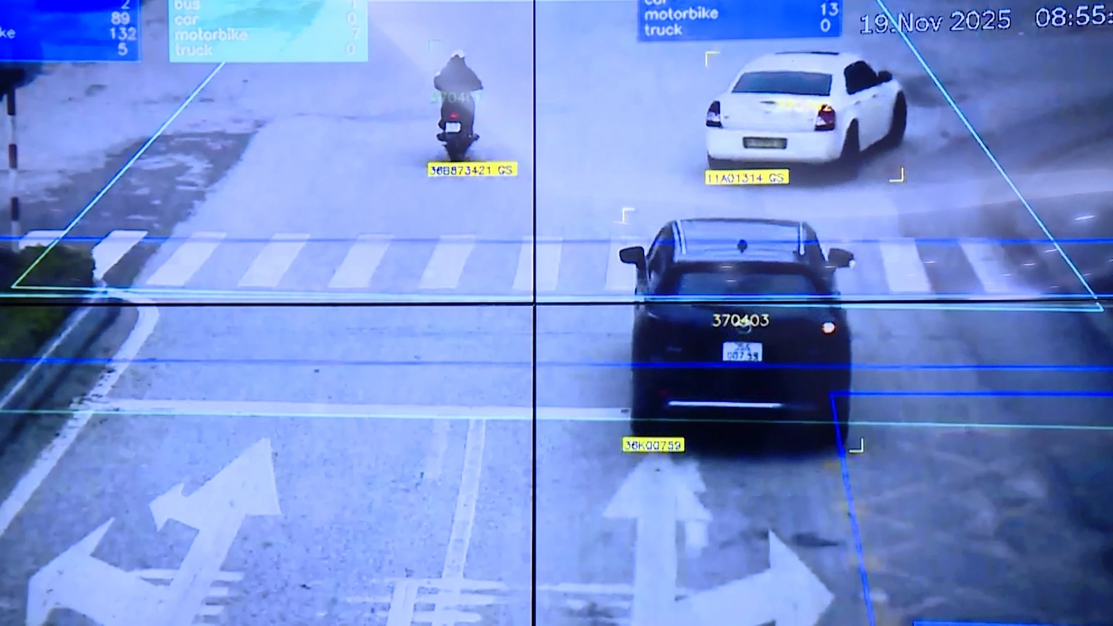 Phát hiện nhiều trường hợp vi phạm giao thông từ hệ thống camera AI