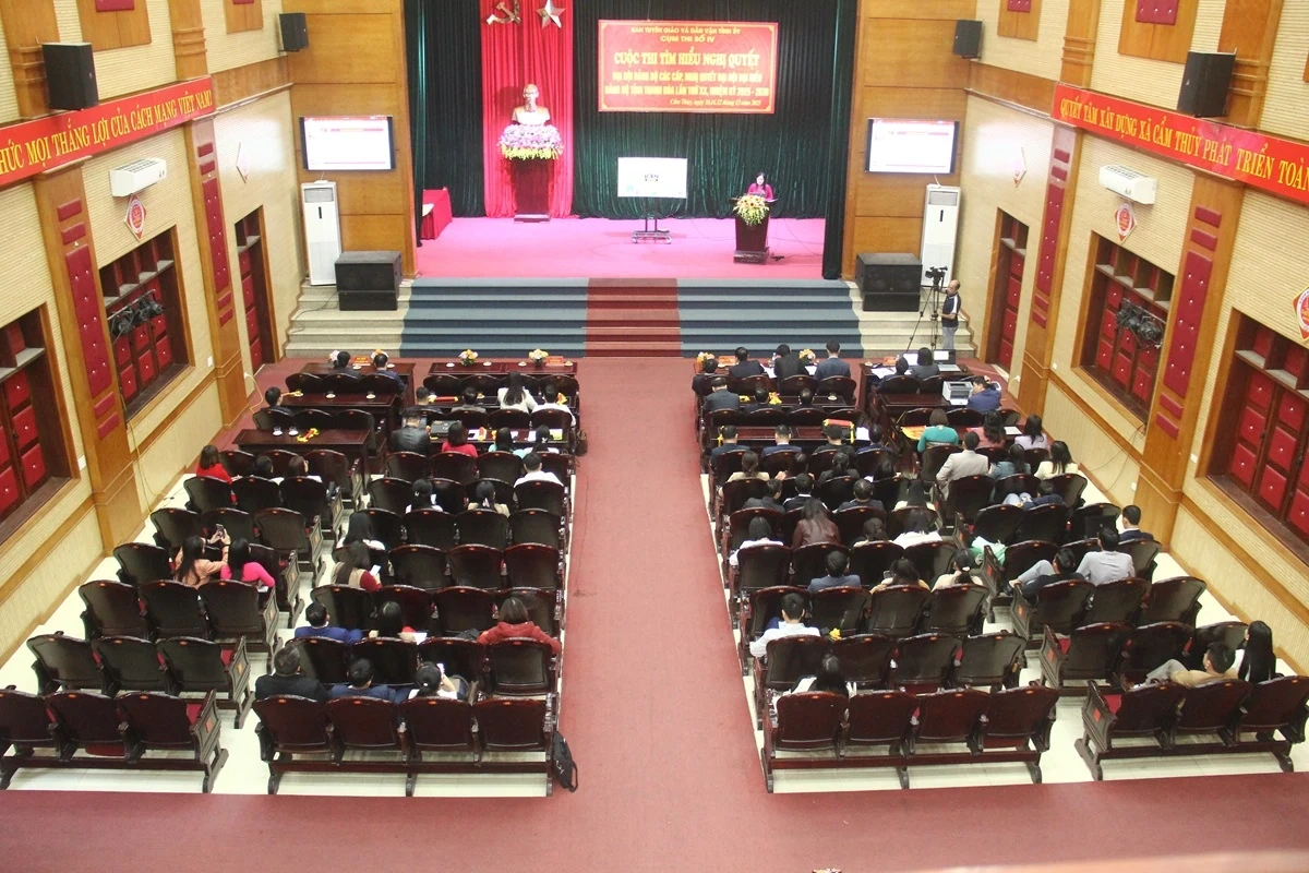 Sôi nổi cuộc thi tìm hiểu Nghị quyết Đại hội Đảng bộ các cấp - Cụm thi số IV