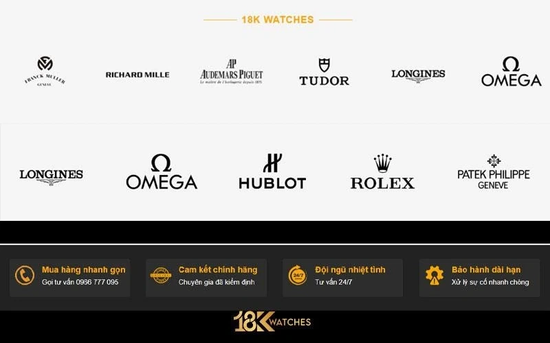 Cửa hàng 18K Watches VN chuyên cung cấp, thu mua, ký gửi đồng hồ chính hãng