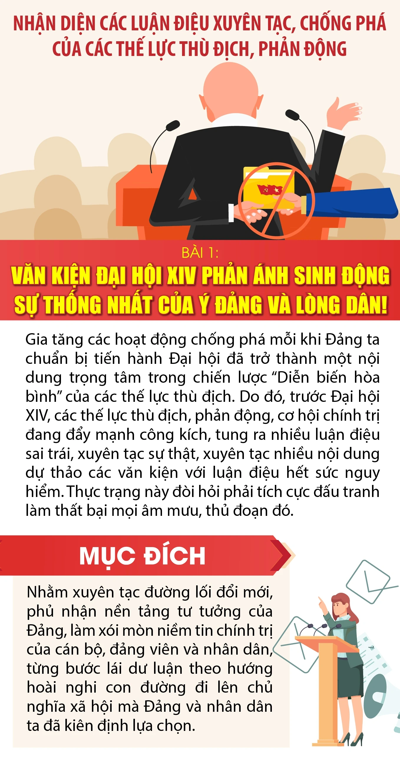 Văn kiện Đại hội XIV phản ánh sinh động sự thống nhất của ý Đảng và lòng dân!