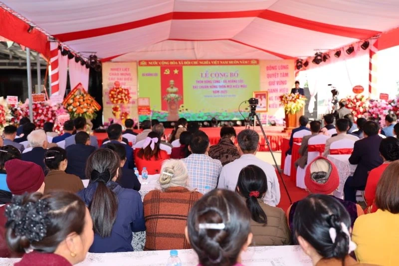 Công bố thôn Đồng Lòng, xã Hoằng Lộc đạt chuẩn NTM kiểu mẫu