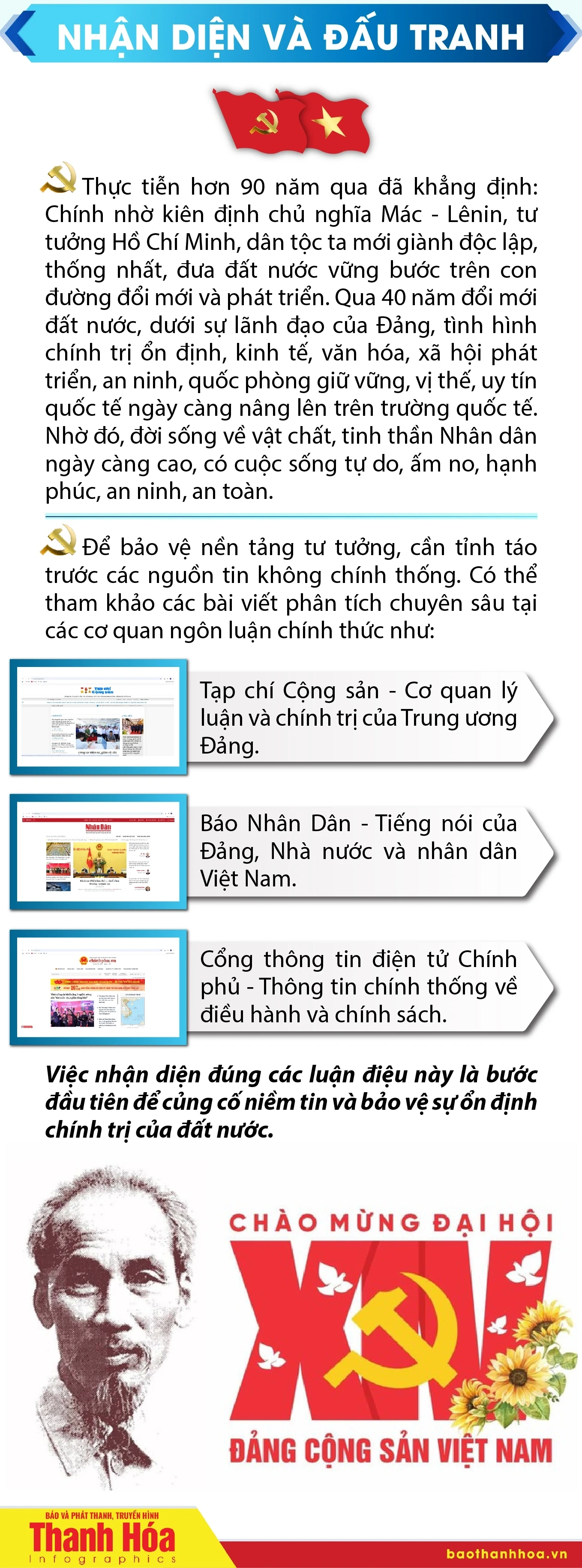 Bảo vệ nền tảng tư tưởng và vai trò lãnh đạo của Đảng