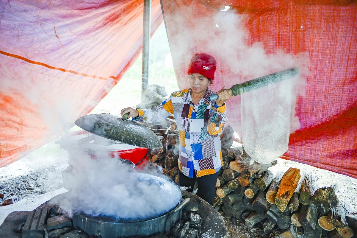 Vùng làm miến dong nổi tiếng ở xứ Thanh vào vụ Tết