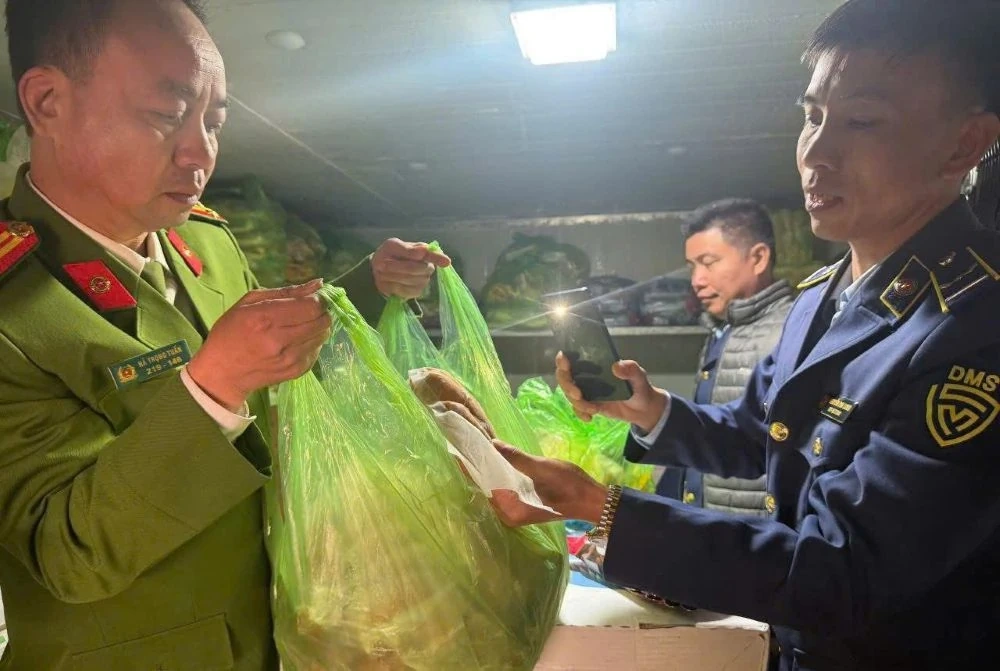 Thu giữ hơn 1,1 tấn thực phẩm không rõ nguồn gốc xuất xứ trước Tết