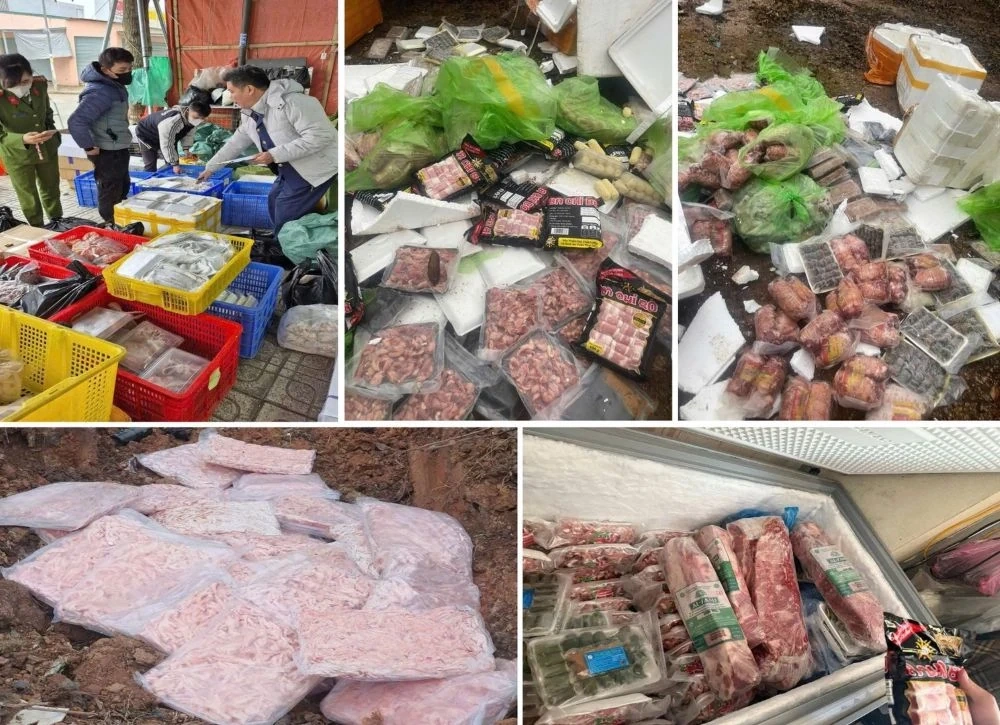 Thu giữ hơn 1,1 tấn thực phẩm không rõ nguồn gốc xuất xứ trước Tết