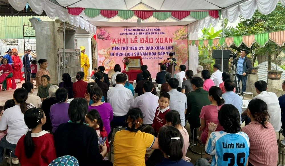 Khai lễ đầu xuân Di tích lịch sử - văn hóa Tiến sỹ Đào Xuân Lan