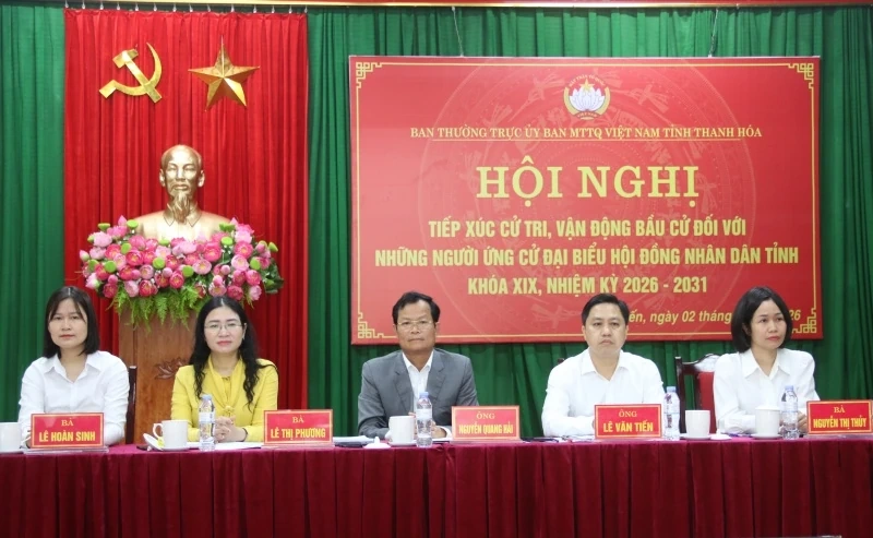 Các ứng cử viên đại biểu HĐND tỉnh tiếp xúc cử tri, vận động bầu cử tại đơn vị bầu cử số 26