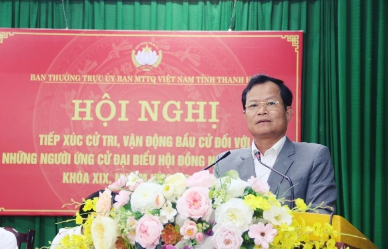 Các ứng cử viên đại biểu HĐND tỉnh tiếp xúc cử tri, vận động bầu cử tại đơn vị bầu cử số 26