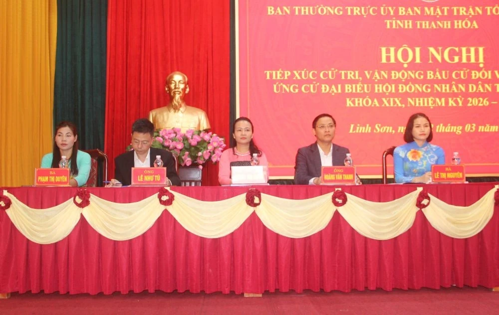 Các ứng cử viên đại biểu HĐND tỉnh tiếp xúc cử tri, vận động bầu cử tại đơn vị bầu cử số 5