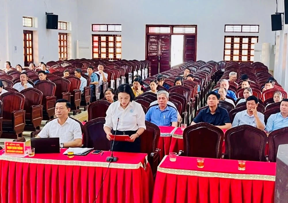 Hội nghị tiếp xúc cử tri, vận động bầu cử với những người ứng cử đại biểu HĐND tỉnh tại đơn vị bầu cử số 14