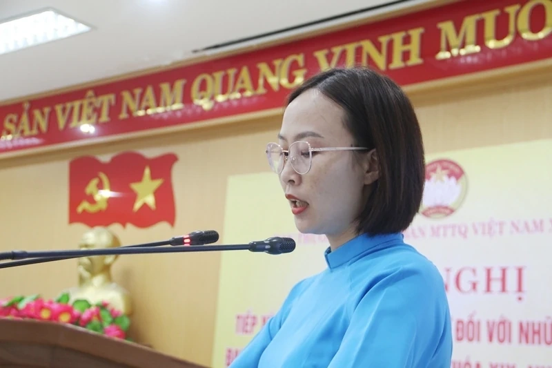 Ứng cử viên HĐND tỉnh tiếp xúc cử tri đơn vị bầu cử số 7