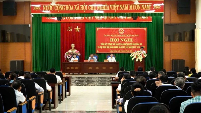 Phường Đông Quang tổng kết công tác bầu cử đại biểu Quốc hội khóa XVI và HĐND các cấp