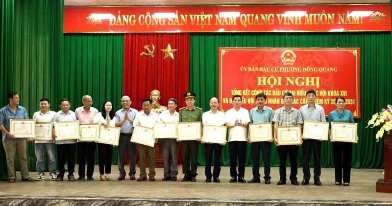 Phường Đông Quang tổng kết công tác bầu cử đại biểu Quốc hội khóa XVI và HĐND các cấp