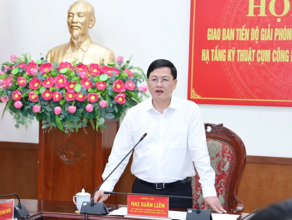 Thúc tiến độ giải phóng mặt bằng các dự án hạ tầng kỹ thuật cụm công nghiệp