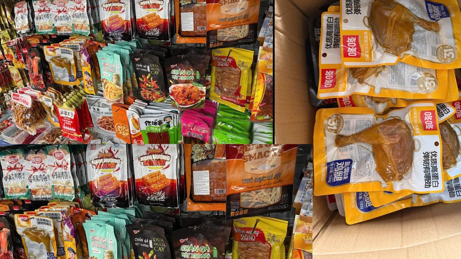 Tạm giữ gần 1.000 sản phẩm thực phẩm có dấu hiệu nhập lậu