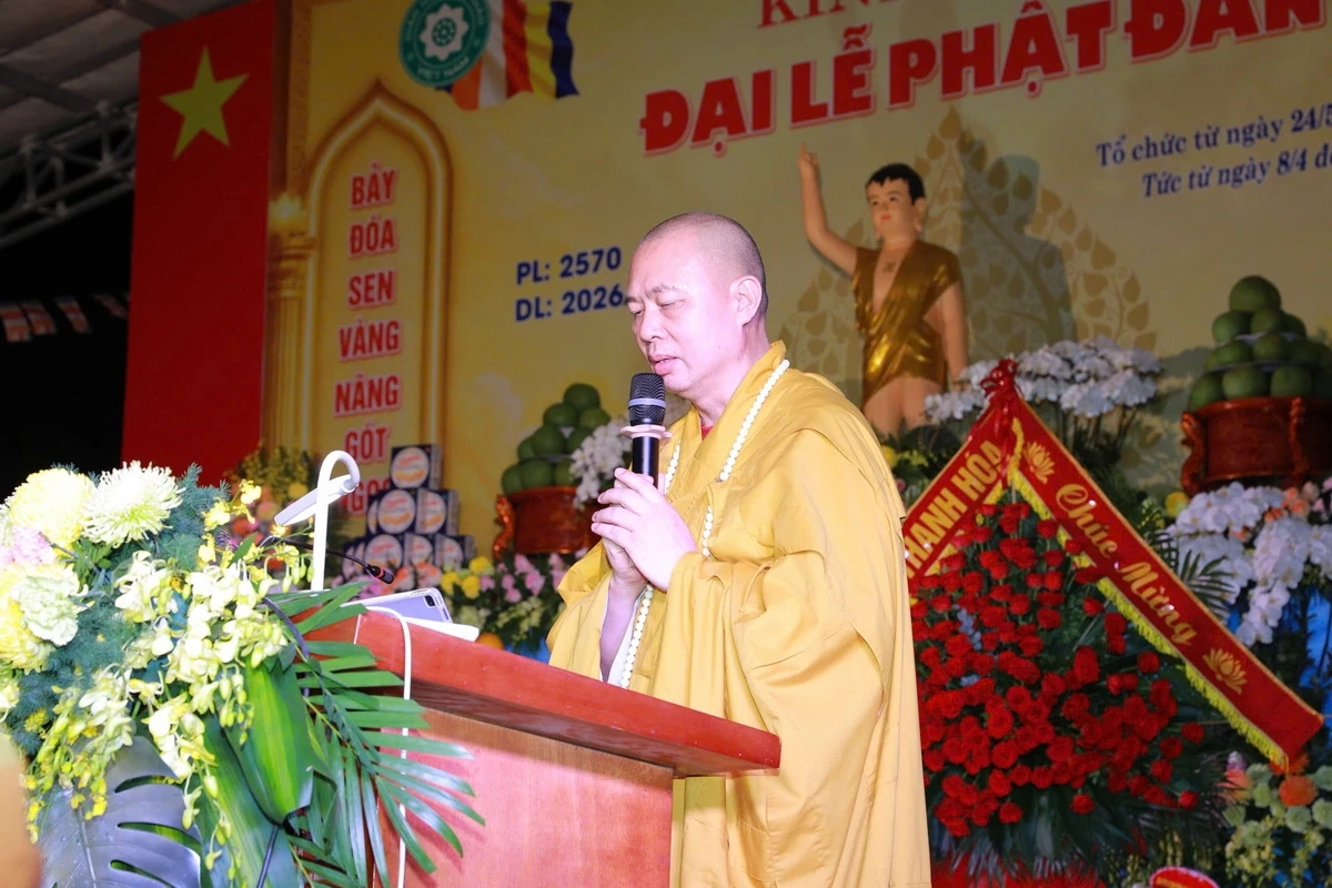 Bí thư Tỉnh ủy Lê Đức Thái dự Đại lễ Phật đản Phật lịch 2570 tại chùa Đại Bi