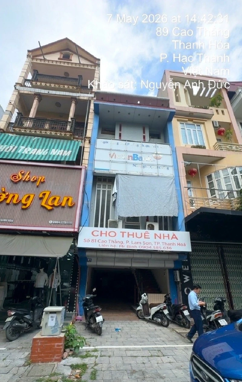Chính chủ cần cho thuê nhà mặt phố tại khu vực trung tâm phường Hạc Thành