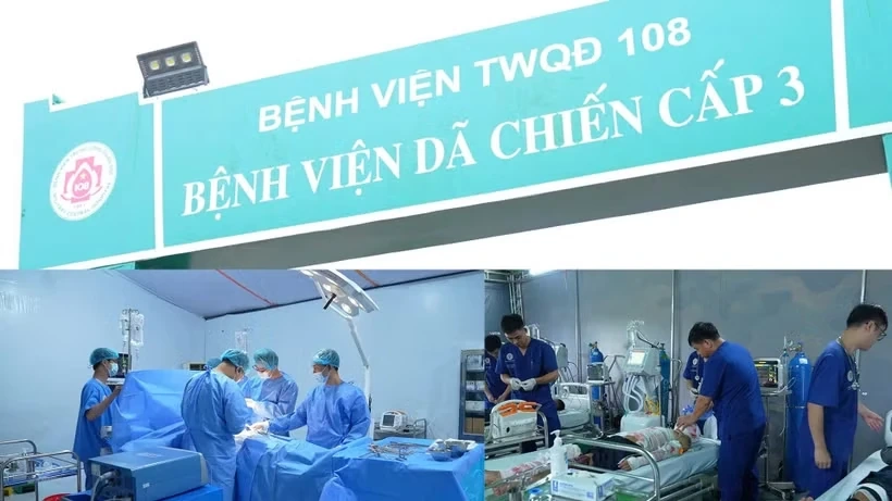 Diễn tập ứng phó tình huống khẩn cấp về y tế, bệnh viện dã chiến 100 giường bệnh