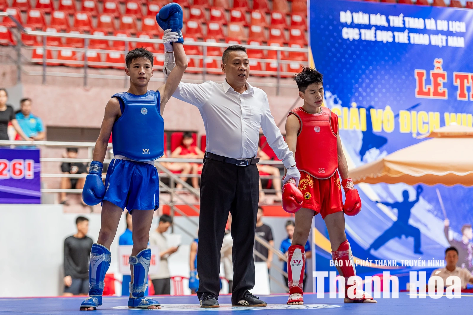 Giải Wushu trẻ quốc gia 2026: Võ sĩ chủ nhà Thanh Hóa toàn thắng ấn tượng trong chiều 20/7
