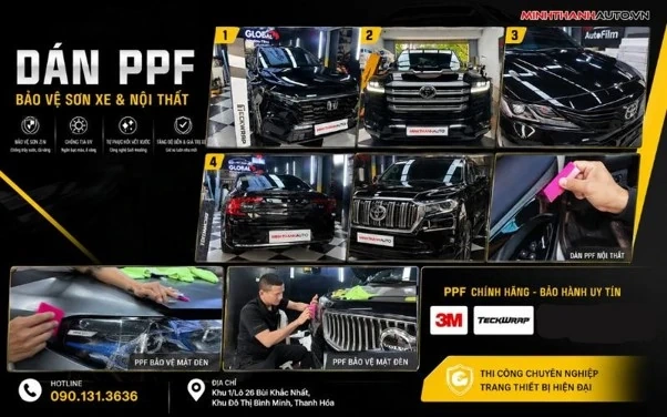 Dán PPF bảo vệ sơn và nội thất ô tô TeckWrap - 3M chính hãng tại Thanh Hóa