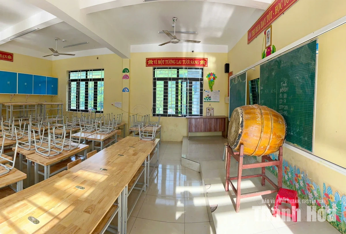 Trên công trường xây dựng Trường Phổ thông nội trú TH & THCS Na Mèo