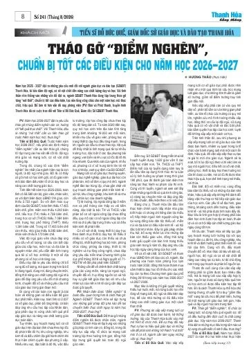 Đón đọc Báo Thanh Hóa hằng tháng số 241 (tháng 8/2026) 