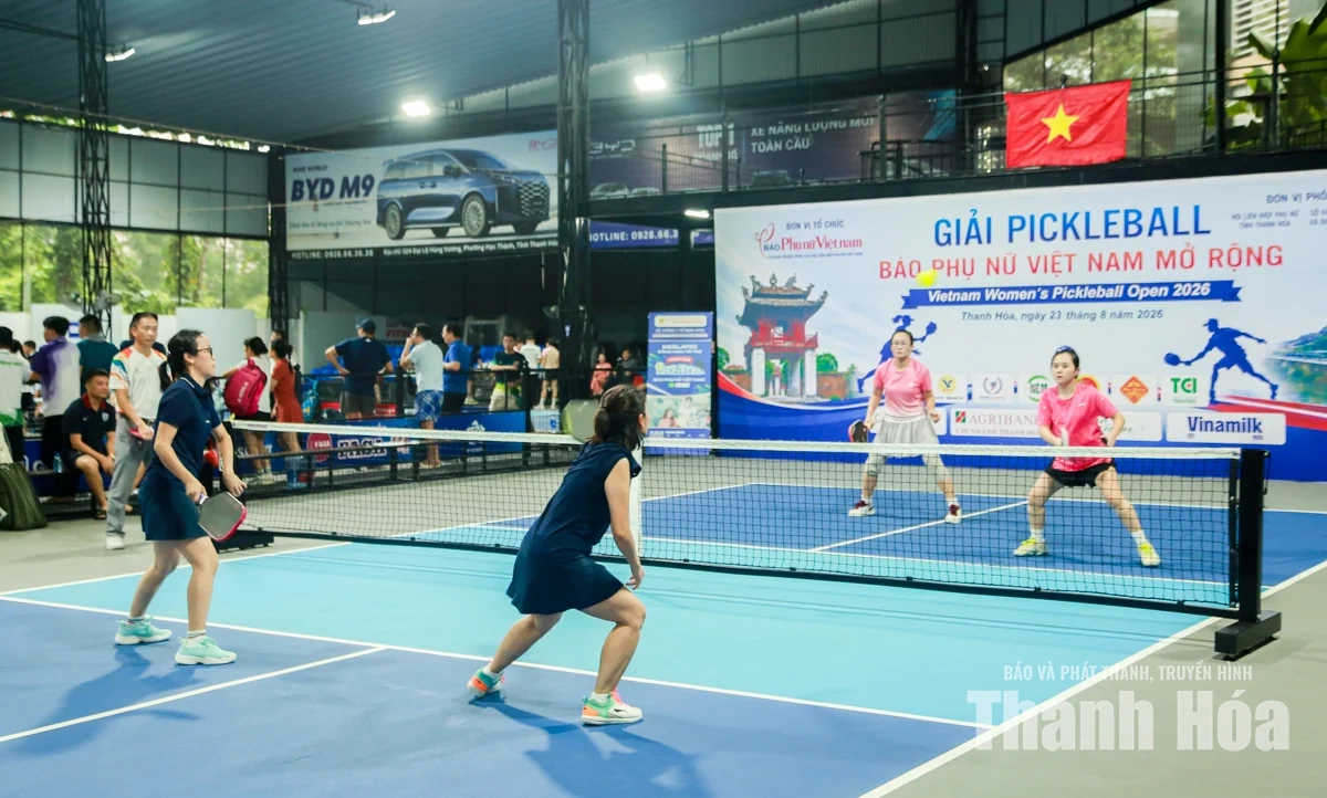Sôi nổi Giải Pickleball Báo Phụ nữ Việt Nam mở rộng tại Thanh Hóa