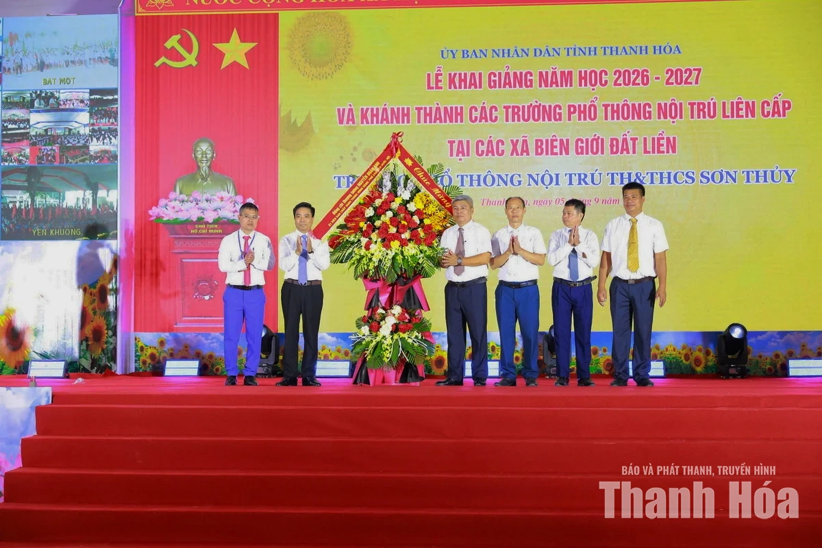 Khai giảng năm học 2026-2027 và khánh thành Trường Phổ thông Nội trú TH&THCS Sơn Thủy