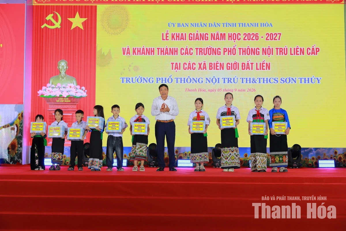 Khai giảng năm học 2026-2027 và khánh thành Trường Phổ thông Nội trú TH&THCS Sơn Thủy