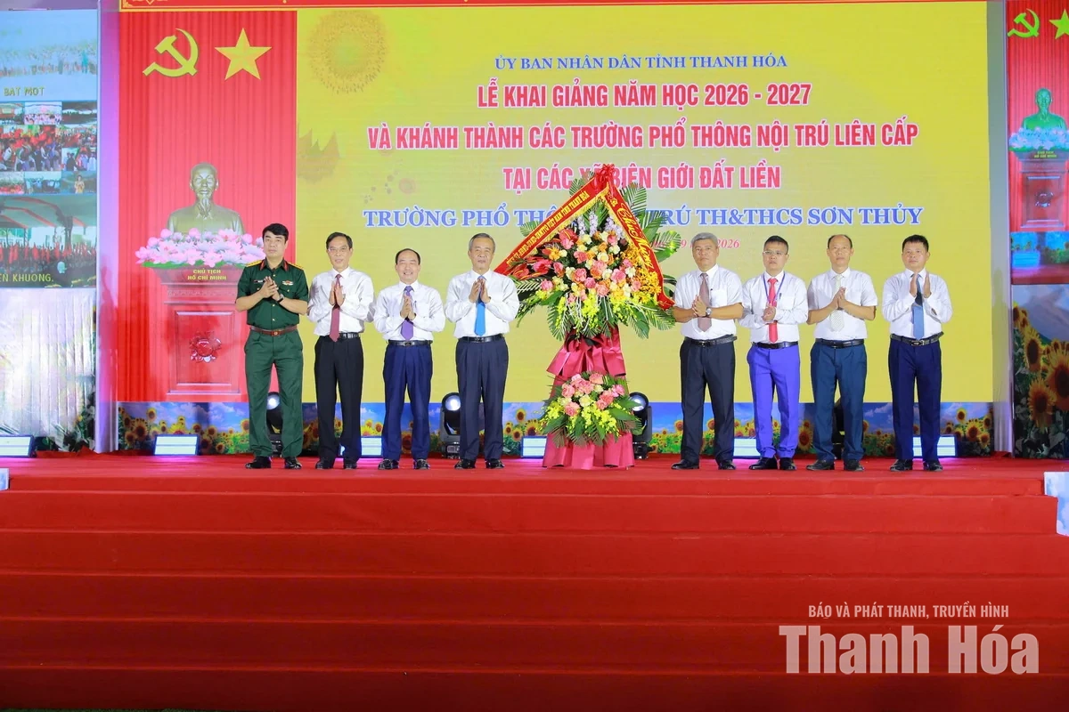 Khai giảng năm học 2026-2027 và khánh thành Trường Phổ thông Nội trú TH&THCS Sơn Thủy
