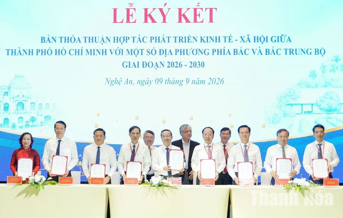 TP Hồ Chí Minh và các tỉnh phía Bắc, Bắc Trung Bộ mở rộng hợp tác giai đoạn 2026-2030