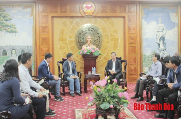 Phó chủ tịch Thường trực UBND tỉnh Nguyễn Đức Quyền làm việc với Đoàn công tác của Công ty Billion Union Textile Limited