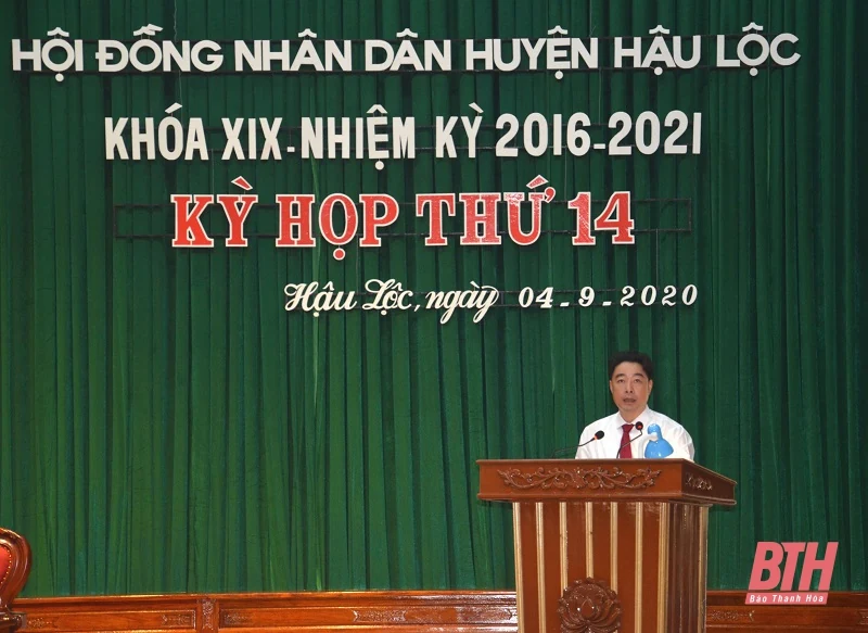 Đồng chí Nguyễn Minh Hoàng được bầu giữ chức Chủ tịch UBND huyện Hậu Lộc