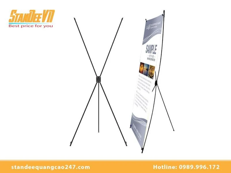 Standee Quảng Cáo 247 chuyên thiết kế standee chữ X đẹp & ấn tượng