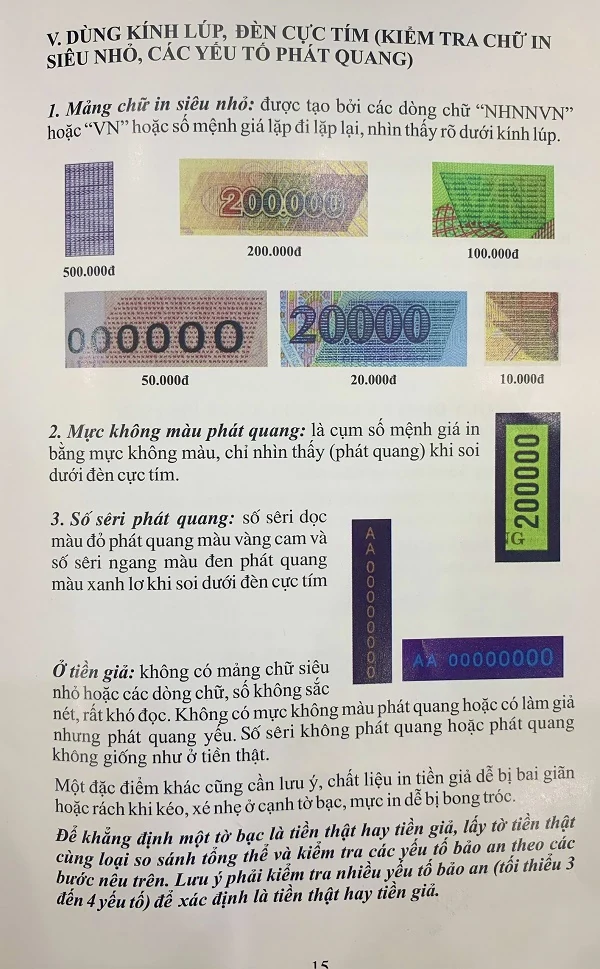 Tiền giả Việt Nam và cách nhận biết