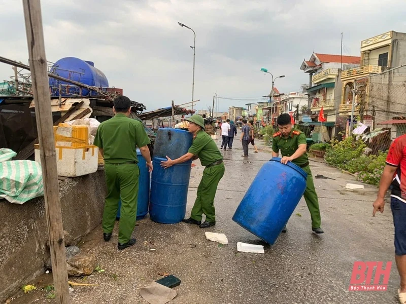 Lực lượng công an sẵn sàng giúp dân phòng chống bão số 3