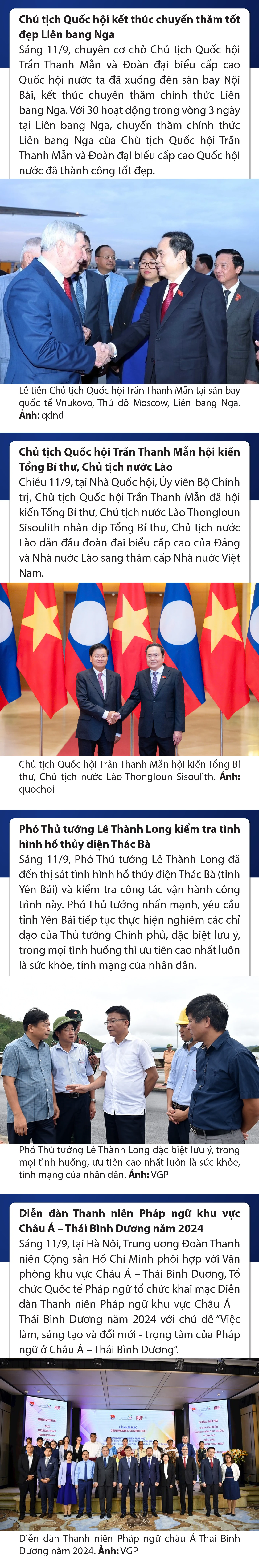 Sự kiện nổi bật trong nước, quốc tế ngày 11/9