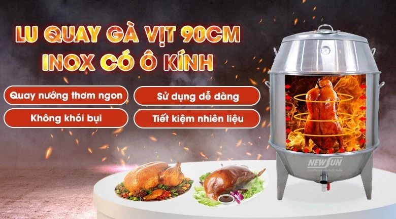 Top 4 lò quay gà vịt giá rẻ, chất lượng cao