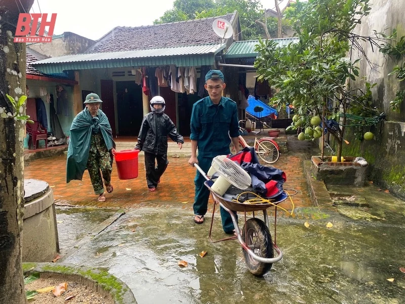 Thiệu Hoá: Thực hiện sơ tán 242 hộ dân đến nơi an toàn