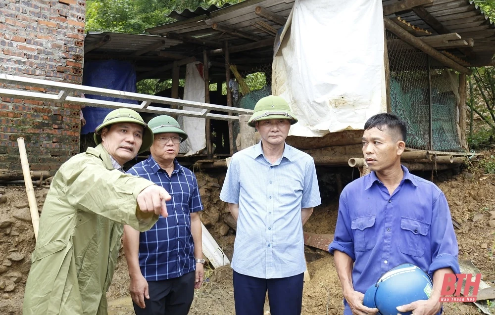 Chủ tịch UBND tỉnh Đỗ Minh Tuấn kiểm tra công tác phòng, chống thiên tai tại huyện Bá Thước, Cẩm Thủy