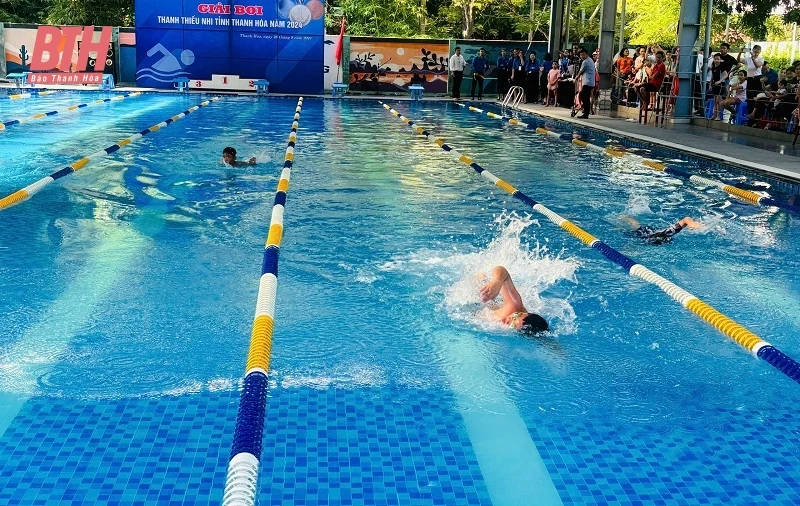 Sôi nổi Giải bơi thanh thiếu nhi tỉnh Thanh Hóa năm 2024