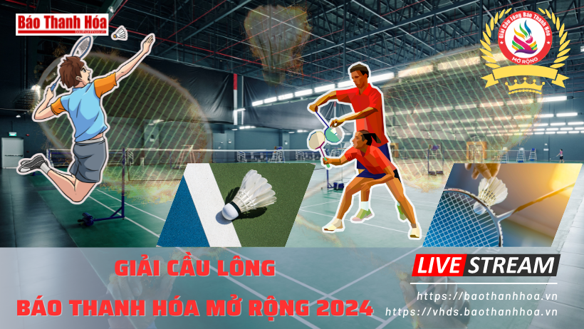 [TRỰC TIẾP] Sân 2 - Sáng 6/10|Giải Cầu lông Báo Thanh Hoá mở rộng năm 2024