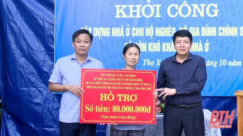 Thọ Xuân khởi công xây dựng nhà ở cho hộ nghèo
