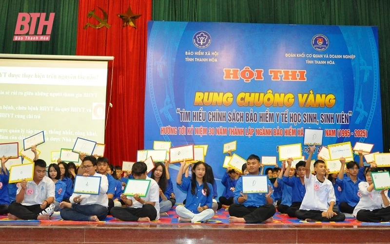 Sôi nổi Hội thi Rung chuông vàng “Tìm hiểu chính sách bảo hiểm y tế học sinh, sinh viên”