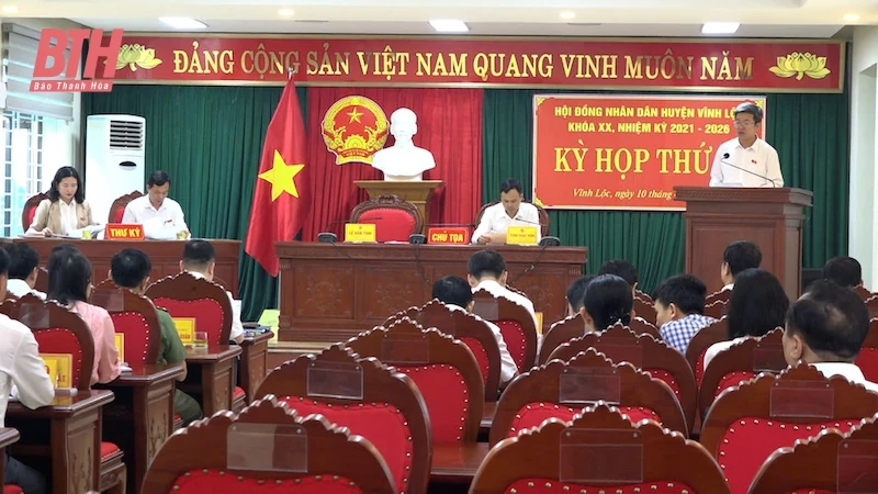 HĐND huyện Vĩnh Lộc khóa XX, nhiệm kỳ 2021 - 2026 tổ chức Kỳ họp thứ 25