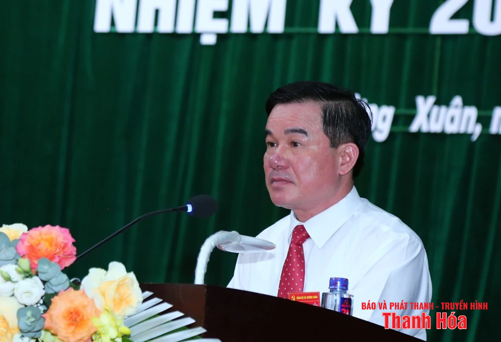 Phó Bí thư Thường trực Tỉnh ủy Lại Thế Nguyên dự Đại hội đại biểu Đảng bộ xã Thường Xuân