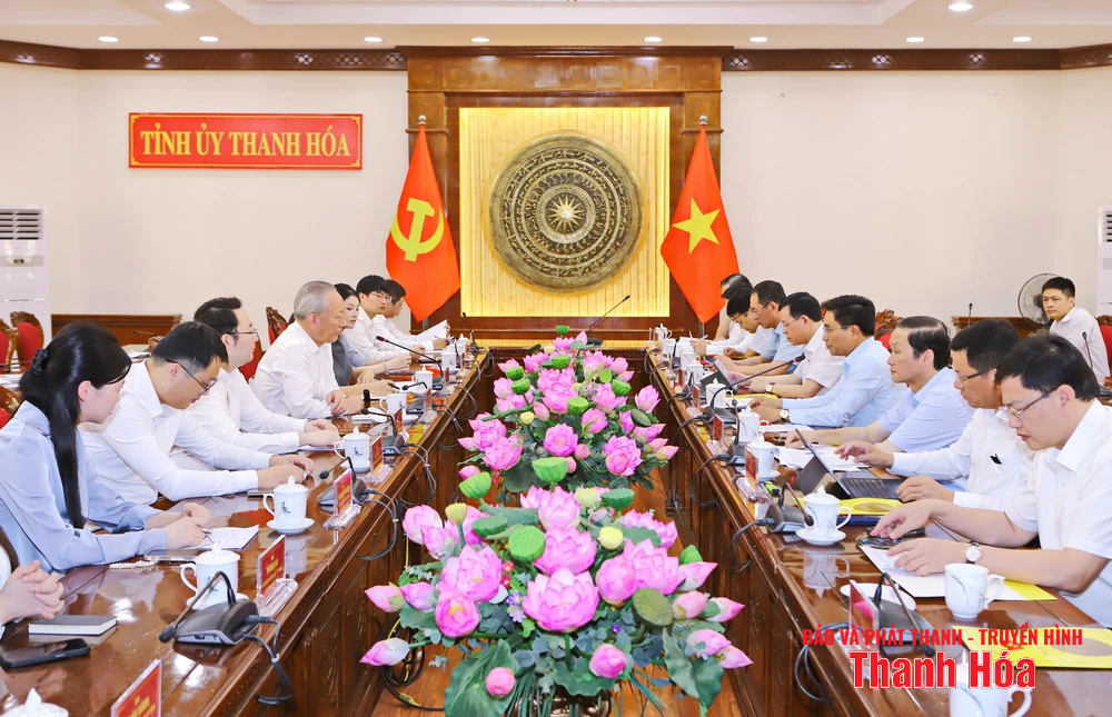 Thường trực Tỉnh ủy Thanh Hóa tiếp và làm việc với Tập đoàn Xây dựng Thái Bình Dương
