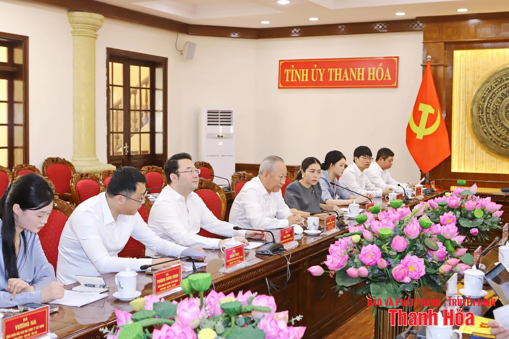 Thường trực Tỉnh ủy Thanh Hóa tiếp và làm việc với Tập đoàn Xây dựng Thái Bình Dương