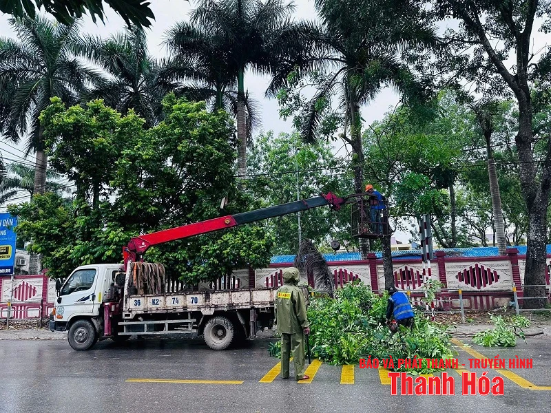Tổ chức ra quân cắt tỉa cây xanh, giải tỏa hành lang an toàn giao thông